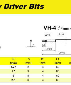 Đầu vặn ốc vít OHMI VH-4T T1x4x40(1.5x20)
