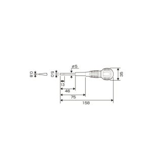 Tô vít cách điện cán tròn No.7900-5x75 ANEX Nhật Bản