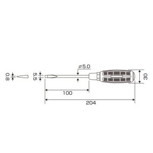 Tô vít cán cao su No.7000-5.5x100 ANEX Nhật Bản