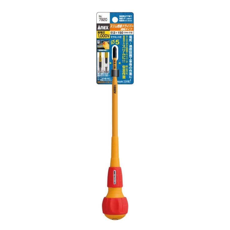 Tô vít cách điện cán tròn No.7920+2x150 ANEX Nhật Bản Tô vít cách điện cán tròn No.7920+2x150 ANEX Nhật Bản
