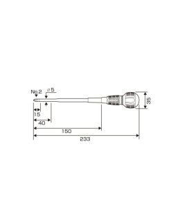 Tô vít cách điện cán tròn No.7920+2x150 ANEX Nhật Bản 3 Tô vít cách điện cán tròn No.7920+2x150 ANEX Nhật Bản