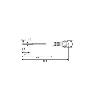 Tô vít cách điện cán tròn No.7920+2x150 ANEX Nhật Bản 8 Tô vít cách điện cán tròn No.7920+2x150 ANEX Nhật Bản