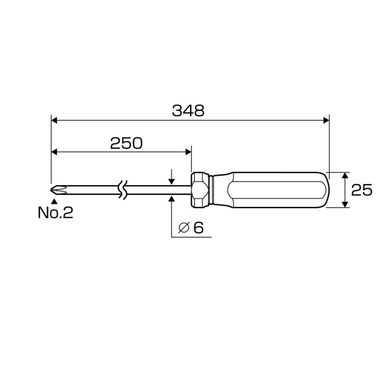 Tô vít cán trong No.8400+2x250 ANEX Nhật Bản Tô vít cán trong No.8400+2x250 ANEX Nhật Bản