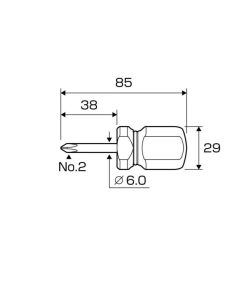 Tô vít cán trong loại ngắn No.8450+2x38 ANEX Nhật Bản 5 Tô vít cán trong loại ngắn No.8450+2x38 ANEX Nhật Bản