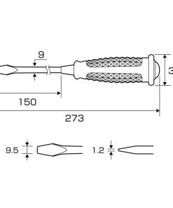 Tô vít đóng cán nhựa No.9210-9.5x150 ANEX Nhật Bản 5 Tô vít đóng cán nhựa No.9210-9.5x150 ANEX Nhật Bản