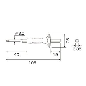 Mũi vít tháo vít gỉ lục giác ANEX AK-22NH-2 6 Mũi vít tháo vít gỉ lục giác ANEX AK-22NH-2