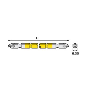 Mũi vít 2 đầu PZ No.2x110 ANEX ACPZ-2110