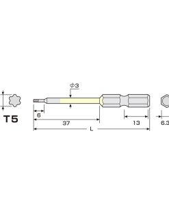 Mũi vít đầu hoa thị T5 ANEX ACTX-0565