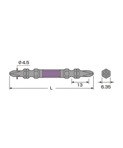 Vỉ 5 Mũi vặn vít 2 đầu ANEX ABRS5-01
