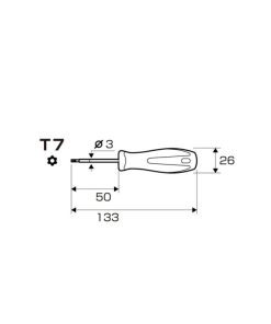 Tô vít hoa thị có lỗ No.6300-T7x50 ANEX 4 Tô vít hoa thị có lỗ No.6300-T7x50 ANEX