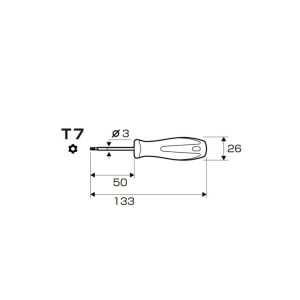 Tô vít hoa thị có lỗ No.6300-T7x50 ANEX 10 Tô vít hoa thị có lỗ No.6300-T7x50 ANEX