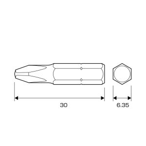 Mũi vít ngắn ANEX AK-50P+2x30