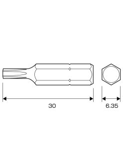 Mũi vít ngắn hoa thị ANEX AK-50P-T10x30