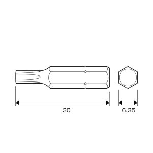 Mũi vít ngắn hoa thị ANEX AK-50P-T20x30