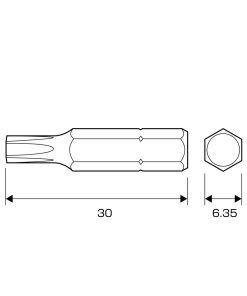 Mũi vít ngắn hoa thị ANEX AK-50P-T25x30