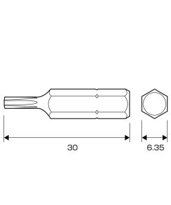 Mũi vít ngắn hoa thị ANEX AK-50P-T6x30