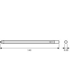 Mũi vít ngắn ANEX AK-50P+1+2+3-6x140