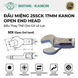 Đầu Miệng KANON 25SCK Size 17mm Nhật Bản