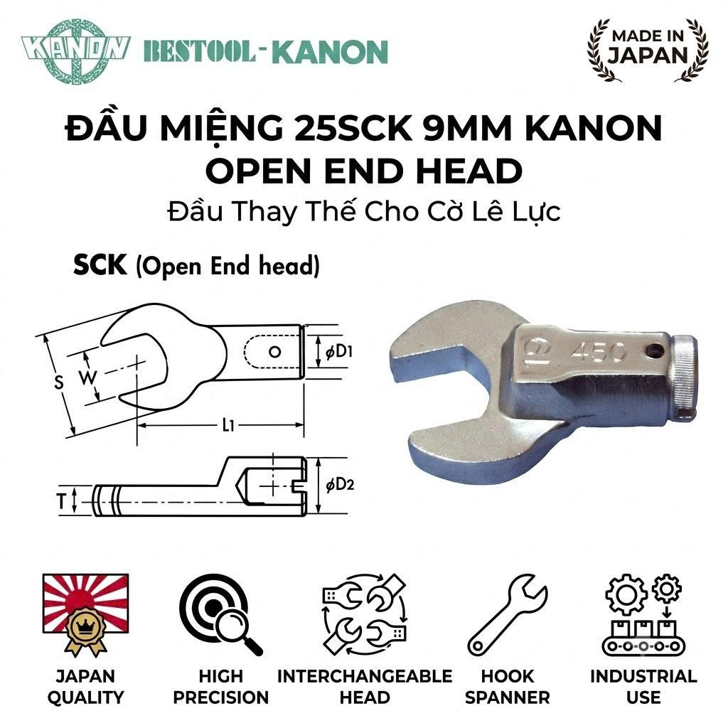 Đầu Miệng KANON 25SCK Size 9mm Nhật Bản Đầu Miệng KANON 25SCK Size 9mm Nhật Bản