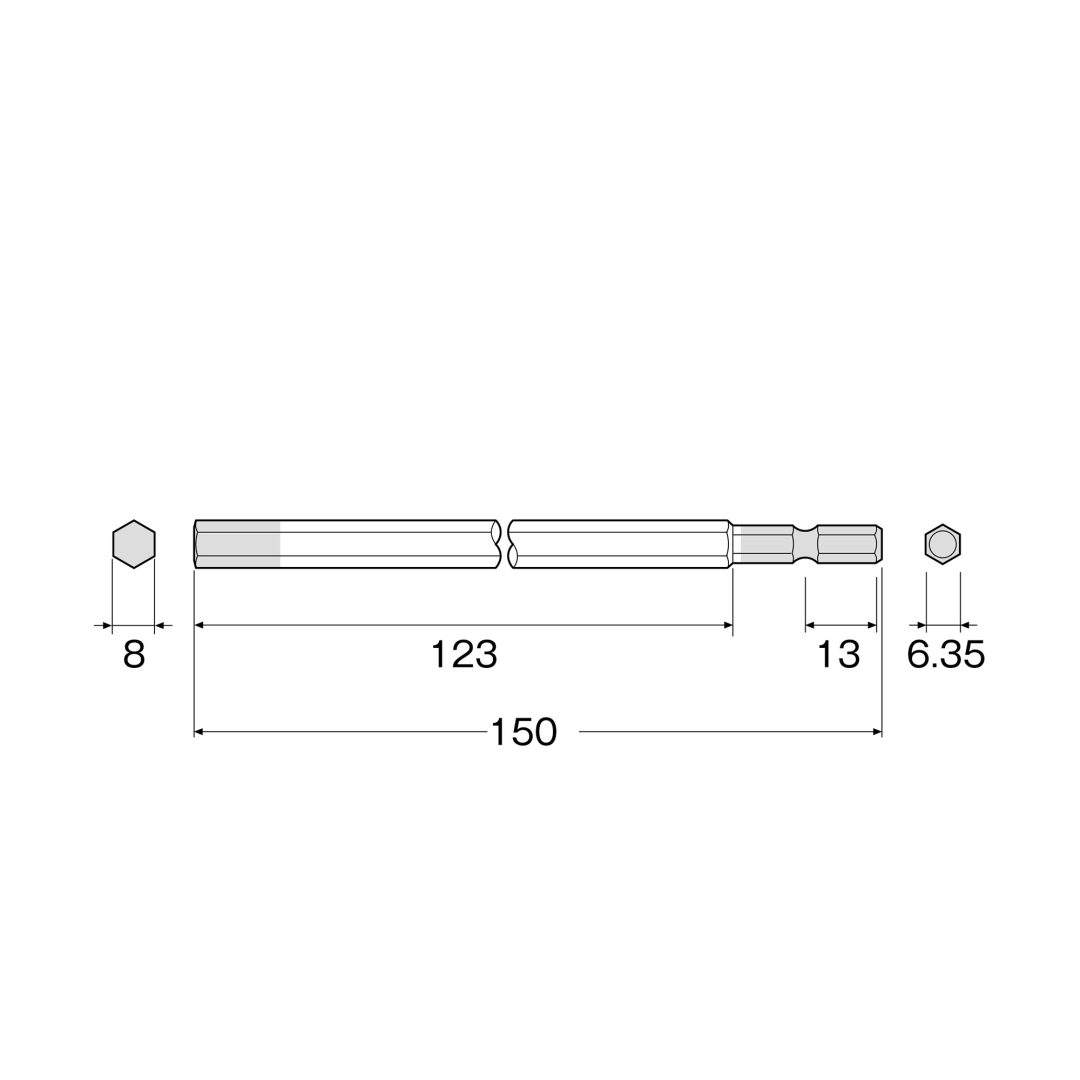 Mũi vít lục giác 8mm ANEX ACHX-8015 Mũi vít lục giác 8mm ANEX ACHX-8015