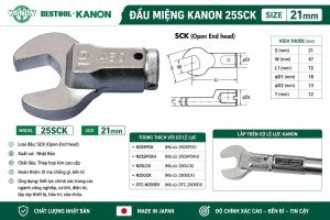 Đầu Miệng KANON 25SCK Size 21mm Nhật Bản 5 Đầu Miệng KANON 25SCK Size 21mm Nhật Bản