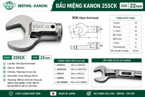 Đầu Miệng KANON 25SCK Size 22mm Nhật Bản