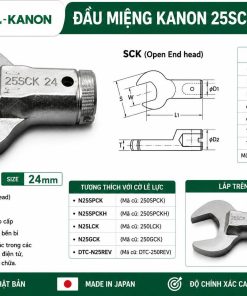 Đầu Miệng KANON 25SCK Size 24mm Nhật Bản