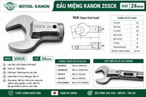 Đầu Miệng KANON 25SCK Size 24mm Nhật Bản