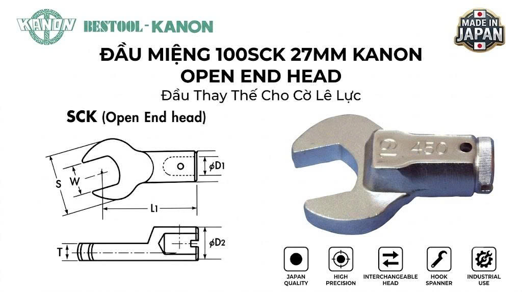Đầu Miệng KANON 100SCK Size 27mm Nhật Bản Đầu Miệng KANON 100SCK Size 27mm Nhật Bản