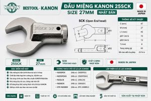 Đầu Miệng KANON 25SCK Size 27mm Nhật Bản