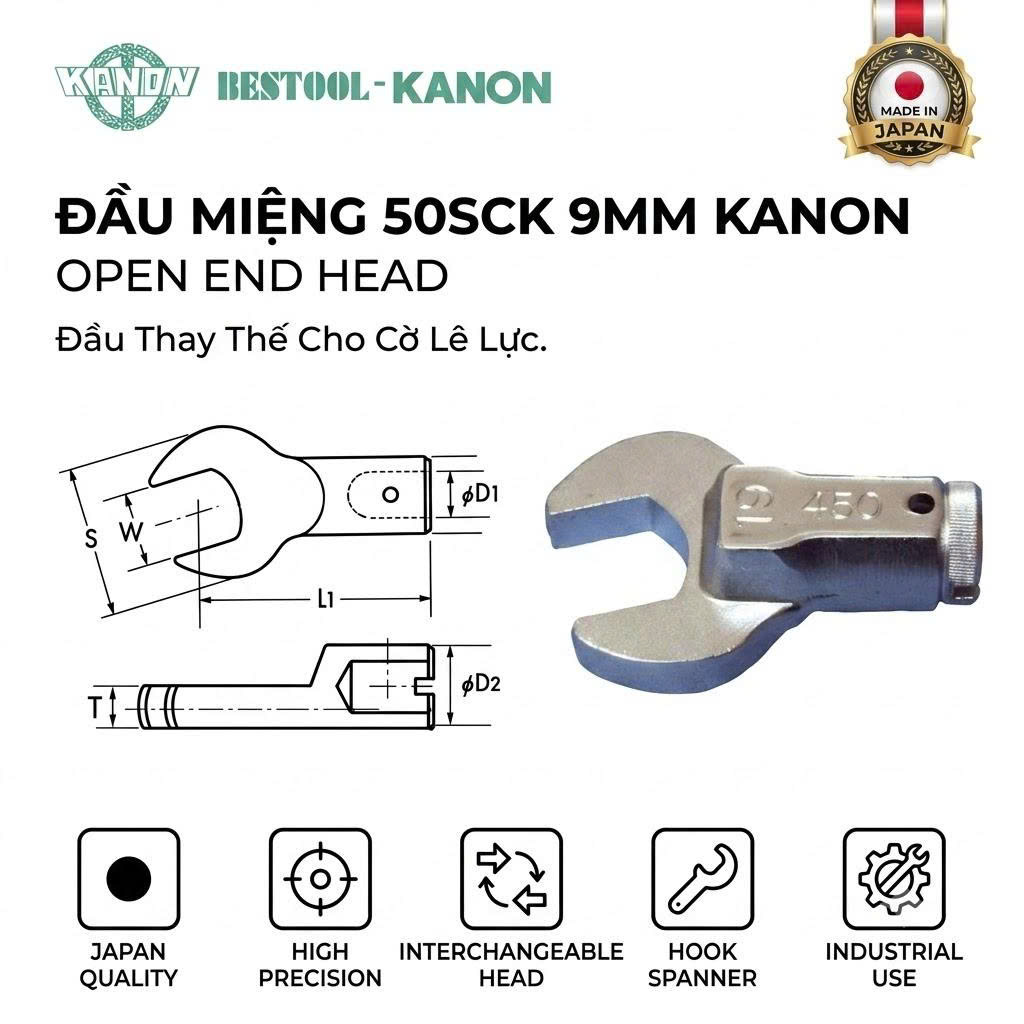 Đầu Miệng KANON 50SCK Size 9mm Nhật Bản Đầu Miệng KANON 50SCK Size 9mm Nhật Bản