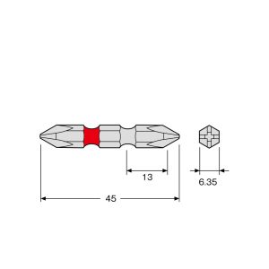 Vỉ 2 mũi vít 2 đầu ANEX ACM-1045