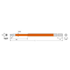 Mũi vít hoa thị T27 ANEX ACTX-2715