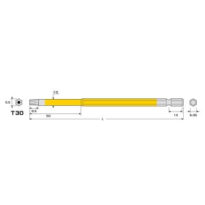 Mũi vít hoa thị T30 ANEX ACTX-3015