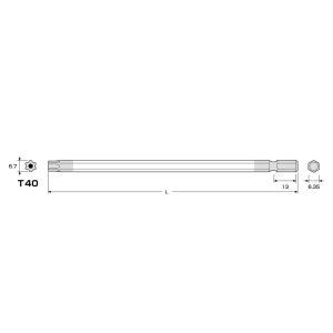 Mũi vít hoa thị T40 ANEX ACTX-4015