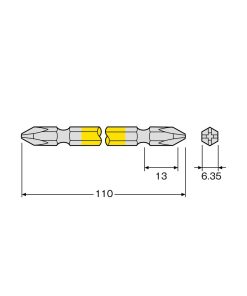 Vỉ mũi 5 vít 4 cạnh 110mm ANEX ACM5-2110