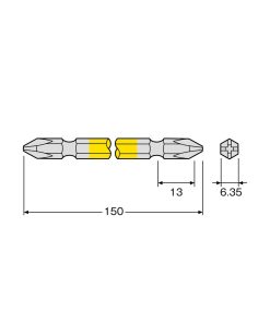 Vỉ mũi 5 vít 4 cạnh 150mm ANEX ACM5-2150